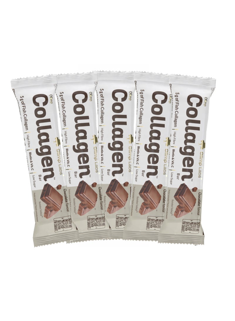 أولمب بار كولاجين مع بروتين نباتي شوكولاتة (5 حبات) - Image 1